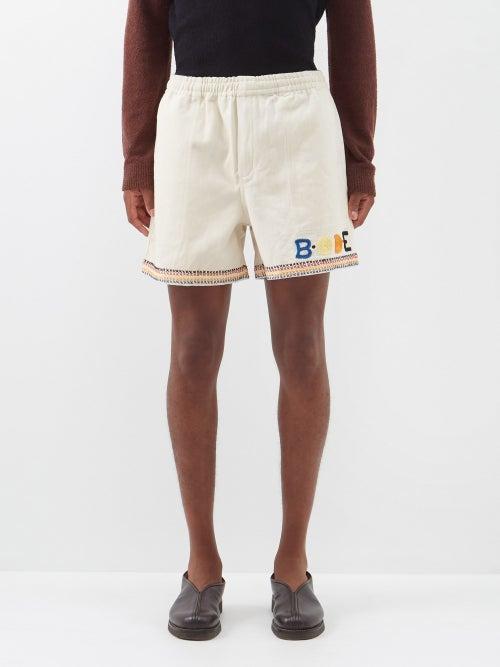 Bode - Donkey Party Cotton Shorts - Mens - Cream
