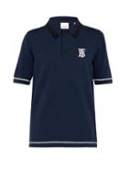 Matchesfashion.com Burberry - Hadlow Cotton Polo Shirt - Mens - Navy