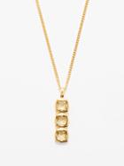 Tom Wood - Olive Quartz & 9kt Gold-plated Necklace - Mens - Gold