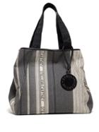 Matchesfashion.com Stella Mccartney - Logo Jacquard Canvas Tote Bag - Womens - Black Multi