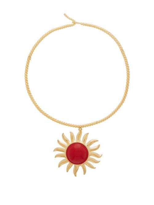 Matchesfashion.com Aurlie Bidermann - Helios 18kt Gold-plated Choker - Womens - Red Gold