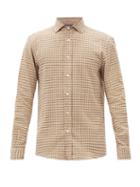 Matchesfashion.com Ralph Lauren Purple Label - Checked Cotton-flannel Shirt - Mens - Brown Multi