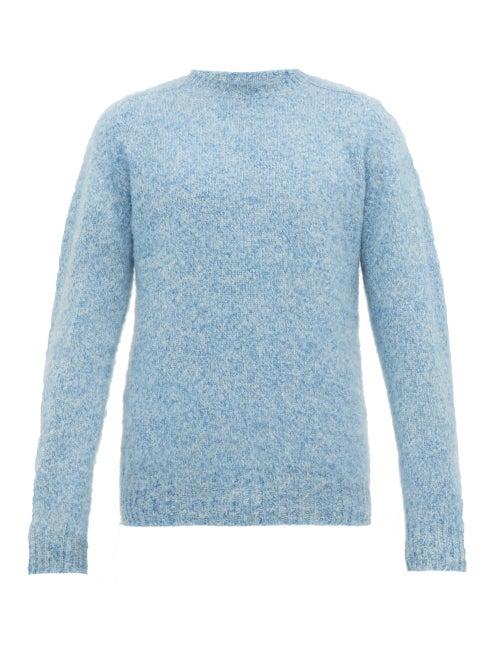 Matchesfashion.com Howlin' - Shaggy Bear Brushed Virgin Wool Sweater - Mens - Blue