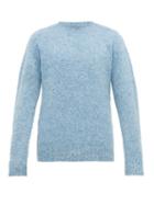 Matchesfashion.com Howlin' - Shaggy Bear Brushed Virgin Wool Sweater - Mens - Blue