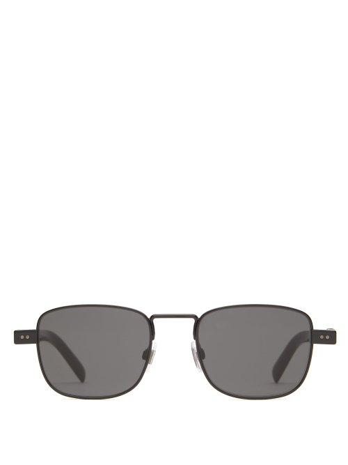 Matchesfashion.com Dolce & Gabbana - Angel Square Metal Sunglasses - Mens - Black