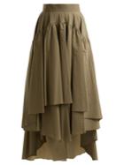 Brunello Cucinelli Layered Cotton-blend Midi Skirt