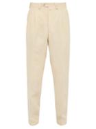 Matchesfashion.com Arj - The Quino High Waist Tailored Linen Trousers - Mens - Cream