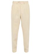 Matchesfashion.com Arj - The Quino High Waist Tailored Linen Trousers - Mens - Cream