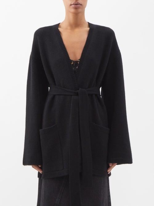 Raey - Responsible-cashmere Patch Pocket Cardigan - Womens - Black