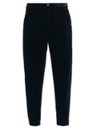 Matchesfashion.com Saint Laurent - Corduroy-velvet Cropped Trousers - Mens - Black