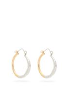 Matchesfashion.com Marni - Hammered Hoop Earrings - Womens - Silver Gold