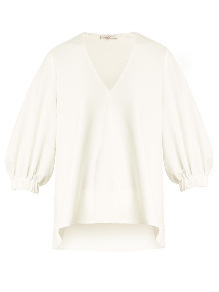 Tibi Trapeze V-neck Crepe Top