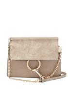 Matchesfashion.com Chlo - Faye Small Leather And Suede Cross-body Bag - Womens - Grey