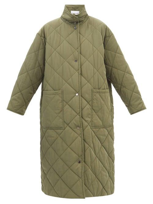 Stand Studio - Sage Quilted Recycled-fibre Coat - Womens - Khaki
