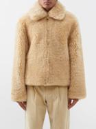 Erl - Zip-front Shearling Coat - Mens - Beige