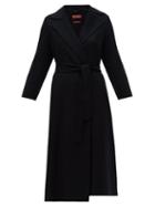 Matchesfashion.com Max Mara Studio - Oncia Coat - Womens - Navy