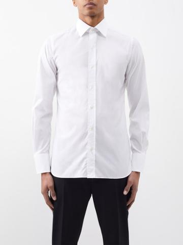 Tom Ford - Point-collar Cotton-poplin Shirt - Mens - White