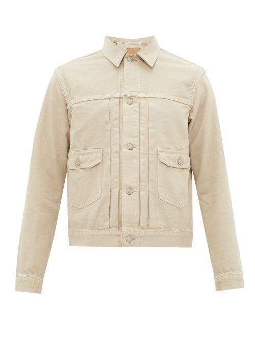 Matchesfashion.com Rrl - Logo Embroidered Denim Jacket - Mens - Natural