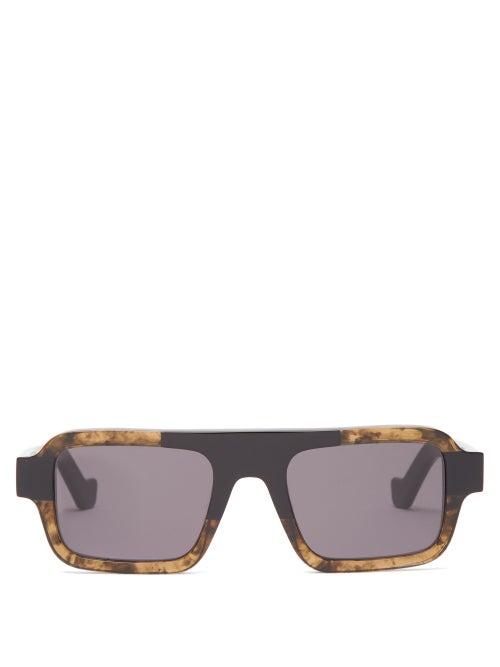 Matchesfashion.com Loewe - Flat-top Acetate Sunglasses - Mens - Tortoiseshell