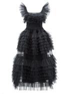 Matchesfashion.com Molly Goddard - Pascale Frilled Tiered Tulle Dress - Womens - Black