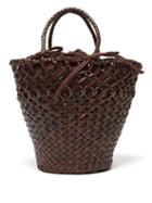 Matchesfashion.com Dragon Diffusion - Myra Woven Leather Basket Bag - Womens - Dark Brown
