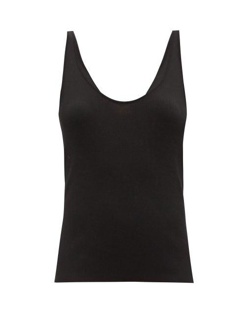 Matchesfashion.com Co - Rib-knitted Silk Tank Top - Womens - Black