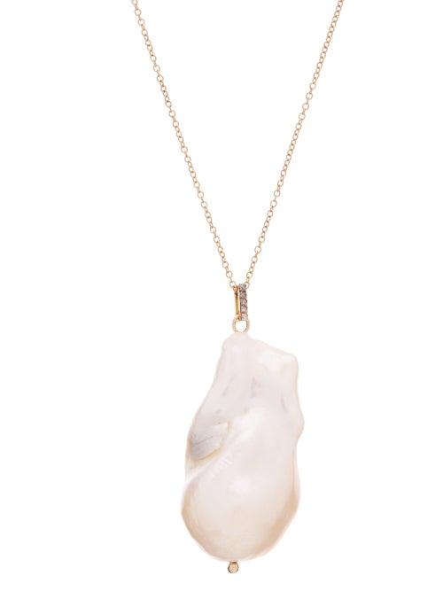 Matchesfashion.com Mateo - Diamond, Baroque Pearl & 14kt Gold Necklace - Womens - Pearl