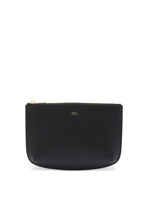 Matchesfashion.com A.p.c. - Sarah Smooth-leather Pouch - Womens - Black