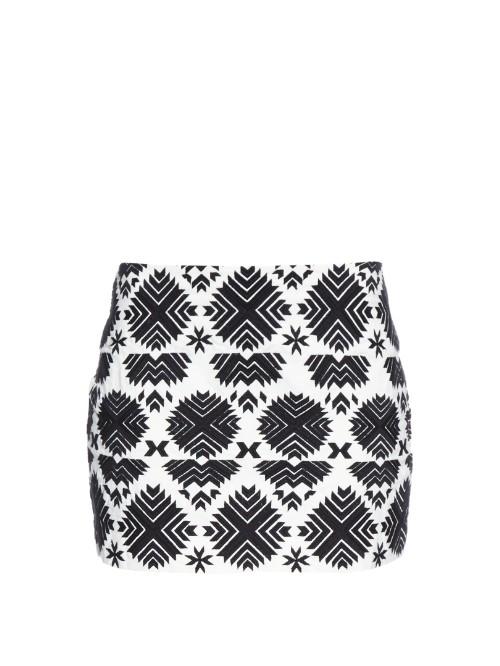 Figue Rikka Embroidered Cotton Skirt