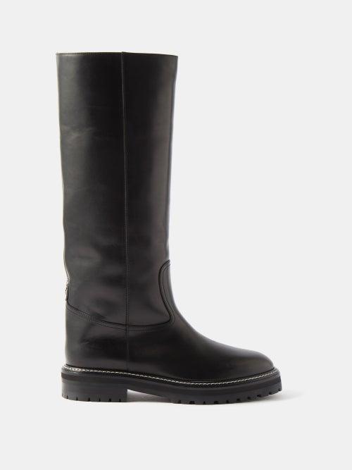 Jimmy Choo - Yomi Leather Knee-high Boots - Womens - Black