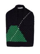 Matchesfashion.com Raf Simons - Sweater Inspired Wool Scarf - Mens - Dark Navy