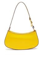 Staud - Ollie Polished-leather Shoulder Bag - Womens - Yellow