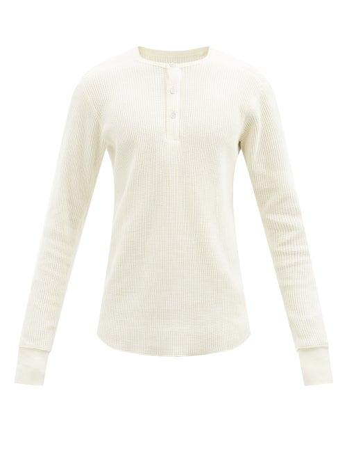 Rag & Bone - Devon Cotton-waffle Henley Top - Mens - White