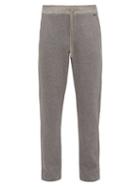 Matchesfashion.com Hanro - Logo Plaque Cotton Piqu Pyjama Trousers - Mens - Grey Multi