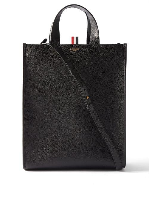Thom Browne - Pebbled-leather Tote Bag - Mens - Black