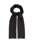 Matchesfashion.com Givenchy - Embroidered Logo Cashmere Blend Scarf - Mens - Black
