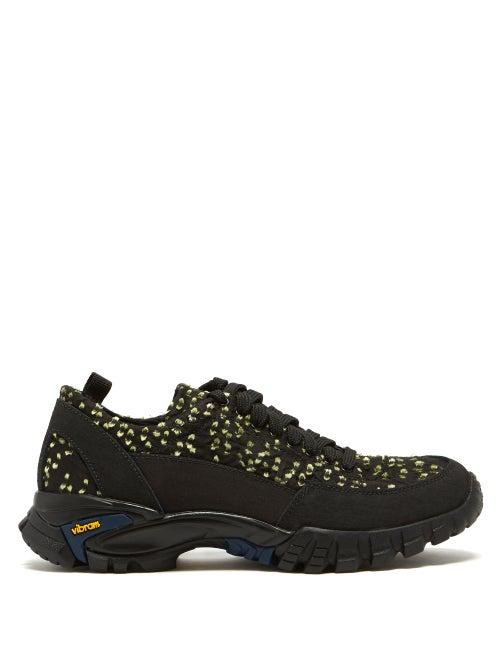 Cecilie Bahnsen - X Diemme Embroidered Canvas Trainers - Womens - Black Yellow
