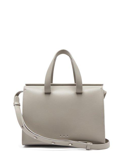Matchesfashion.com Aesther Ekme - Mini Barrel Leather Cross Body Bag - Womens - Light Grey