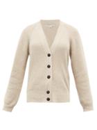 Matchesfashion.com Stella Mccartney - V-neck Ribbed Wool-blend Cardigan - Womens - Cream
