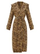 Matchesfashion.com Norma Kamali - Double-breasted Leopard-print Trench Coat - Womens - Leopard
