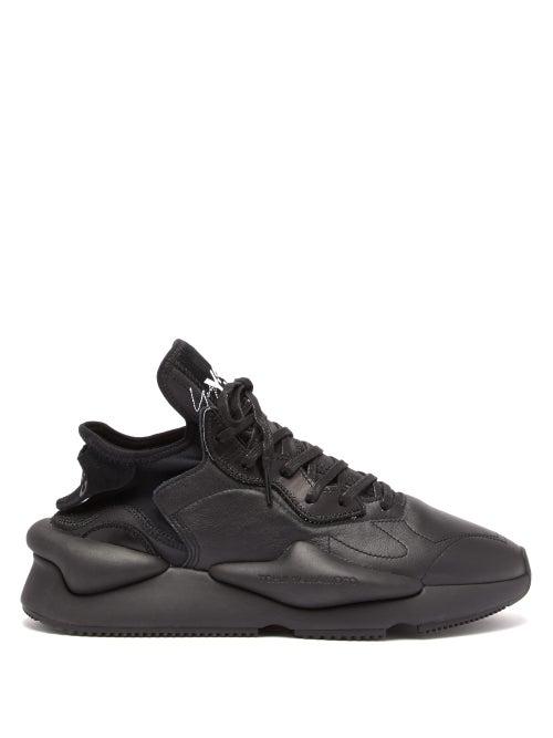 Matchesfashion.com Y-3 - Kaiwa Low Top Leather Trainers - Mens - Black