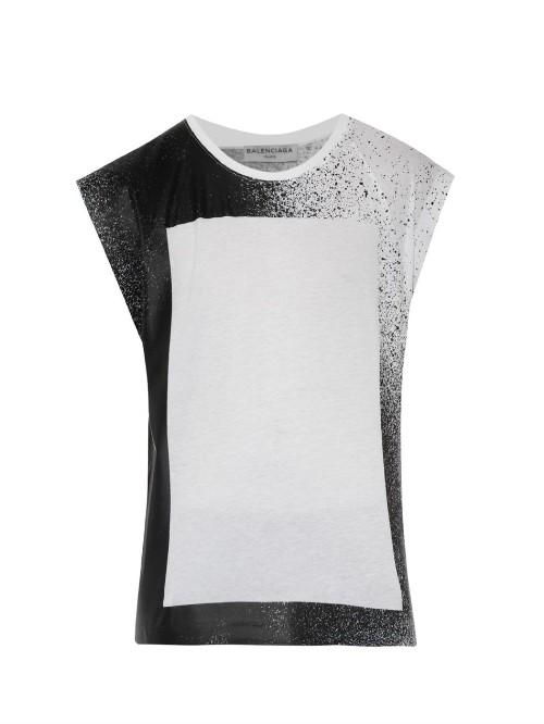 Balenciaga Spray-print Cotton Tank Top