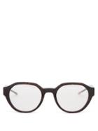 Thom Browne - Tricolour-tipped Round Acetate Glasses - Mens - Brown