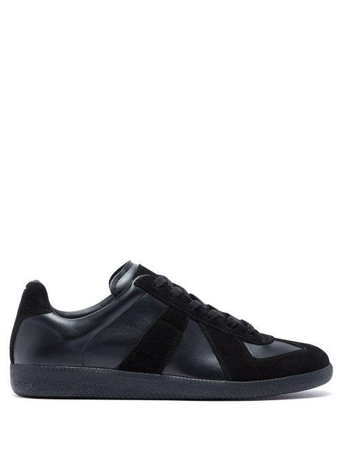 Matchesfashion.com Maison Margiela - Replica Leather Trainers - Mens - Black