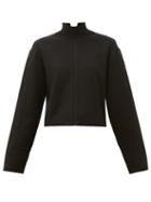 Matchesfashion.com Proenza Schouler - Raised-seam Mock-neck Jersey Cropped Sweater - Womens - Black