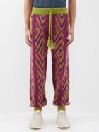 Gucci - Diamond-jacquard Wool-blend Track Pants - Mens - Fuchsia