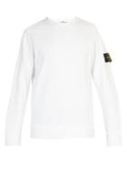 Matchesfashion.com Stone Island - Logo Patch Cotton Sweatshirt - Mens - White