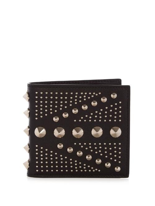 Alexander Mcqueen Studded Bi-fold Leather Wallet