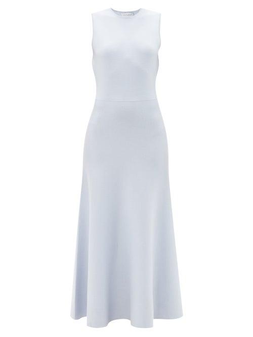 Gabriela Hearst - Doria Wool-blend Knitted Maxi Dress - Womens - Blue