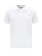 Matchesfashion.com Maison Kitsun - Fox Head-patch Cotton-piqu Polo Shirt - Mens - White